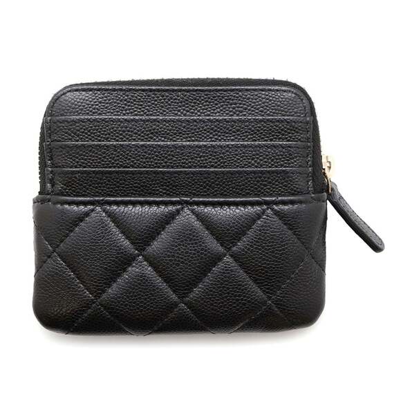 CHANEL Authentic Black Caviar Leather Logo Wallet - Picture 3 of 9